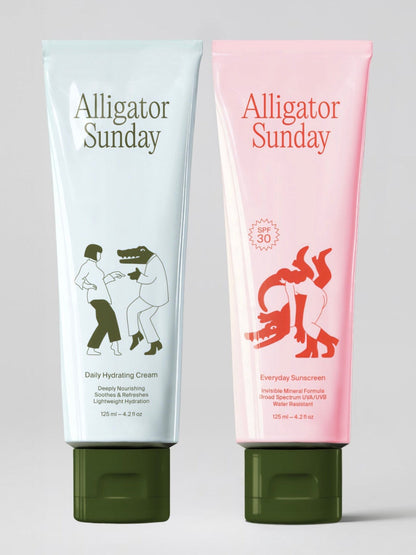 The Daily Duo by Alligator Sunday: Everyday Sunscreen SPF 30 and Daily Hydrating Cream bundle